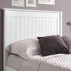 Limelight Taurus Low Footend Double White Wooden Bed
