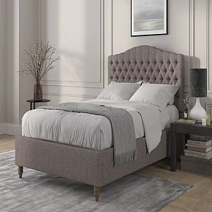 British Bed Company Alice King Size Venice Grey Fabric Bed