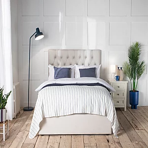 Snuggle Beds Elizabeth King Size Ivory Ottoman Bed