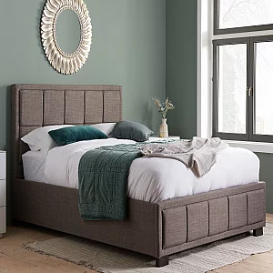 Birlea Hannover Fabric Grey Small Double Grey Fabric Bed