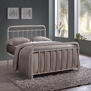 Time Living Miami Double Ivory Metal Bed