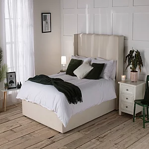 Snuggle Beds Noah Super King Ivory Ottoman Bed