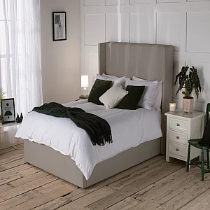 Snuggle Beds Noah King Size Stone Grey Ottoman Bed