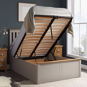 Birlea Phoenix Ottoman Pearl Grey Double Ottoman Bed