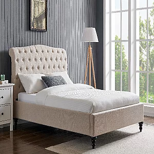 Snuggle Beds Roslin King Size Natural Fabric Fabric Bed