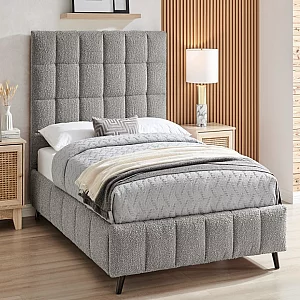 Limelight Starla Square Boucle King Size Grey Fabric Bed