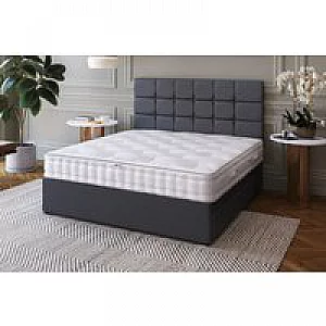 Millbrook Duke Natural Silk Mattress Premium Divan Bed Silver 2 Drawer Double