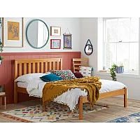 Birlea Denver Low Foot End Antique Pine Small Double Pine Wooden Bed