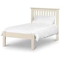 Julian Bowen Barcelona Low Foot End Single Stone White Wooden Bed