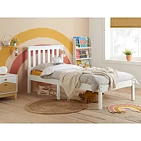 Birlea Denver Low Foot End White Single White Wooden Bed