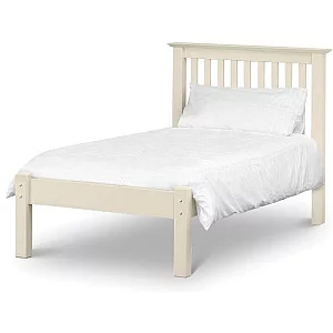 Julian Bowen Barcelona Low Foot End Single Stone White Wooden Bed
