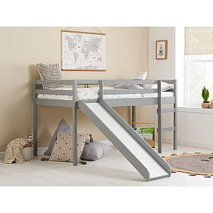 Birlea Frankie with Slide Single Grey Mid Sleeper